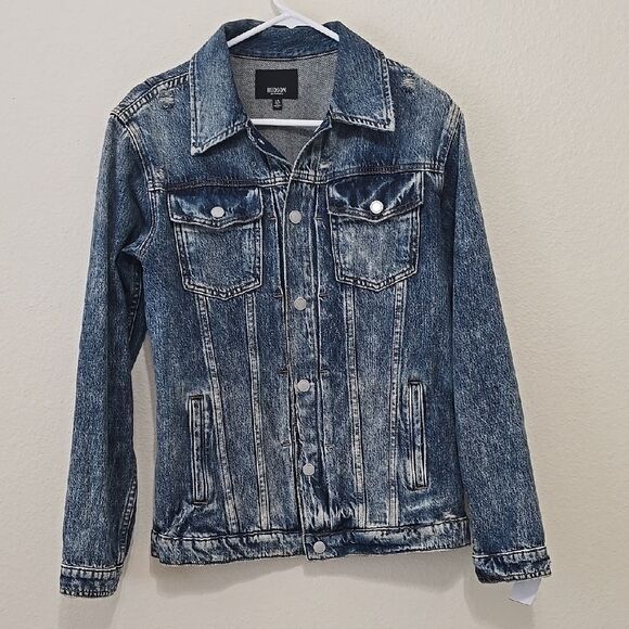 Hudson Jeans Blue Denim Jacket with Classic Design - Picture 1 of 10
